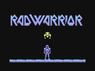 Rad Warrior title screen for Commodore 64